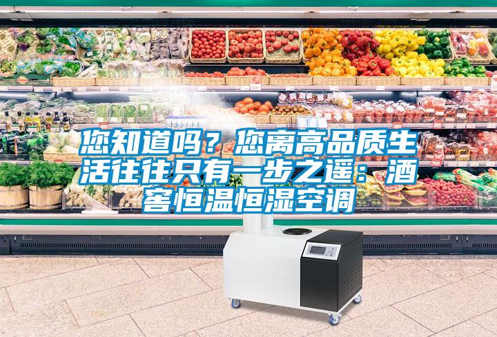 您知道嗎？您離高品質生活往往只有一步之遙：酒窖恒溫恒濕空調