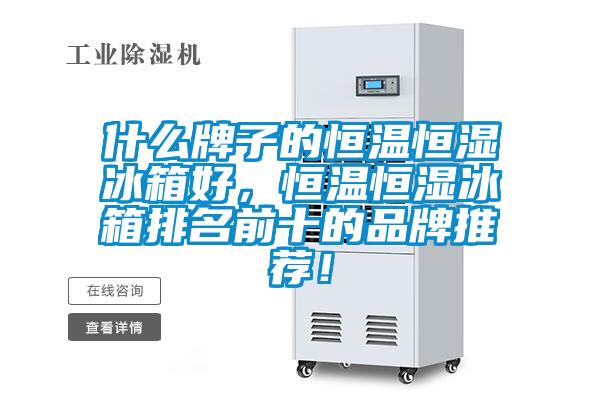 什么牌子的恒溫恒濕冰箱好，恒溫恒濕冰箱排名前十的品牌推薦！