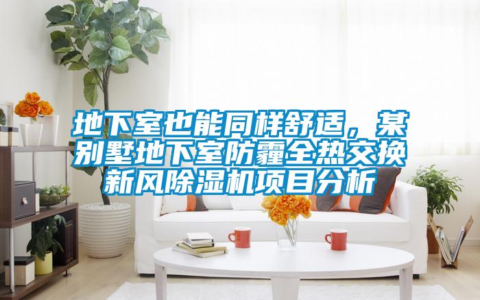 地下室也能同樣舒適，某別墅地下室防霾全熱交換新風除濕機項目分析