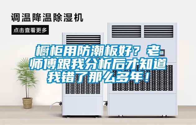 櫥柜用防潮板好？老師傅跟我分析后才知道我錯了那么多年！