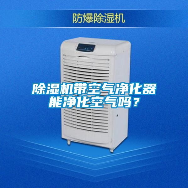 除濕機帶空氣凈化器能凈化空氣嗎？