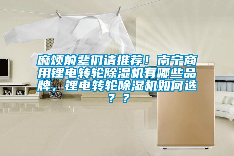 麻煩前輩們請推薦！南寧商用鋰電轉輪除濕機有哪些品牌，鋰電轉輪除濕機如何選？？